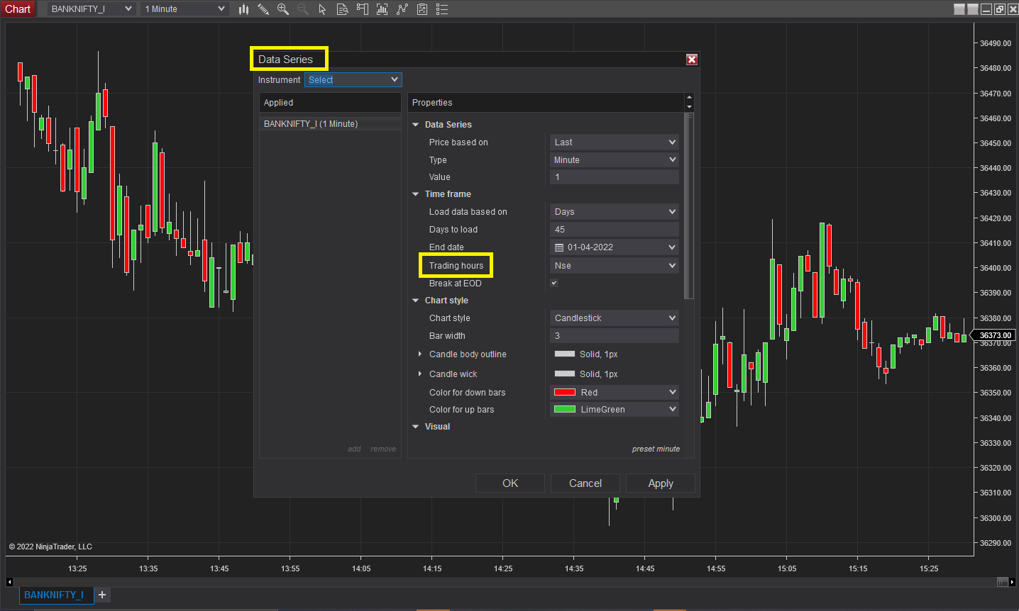 Setting NinjaTrader Chart Time to Default 24/7 NinjaTrader 7/8